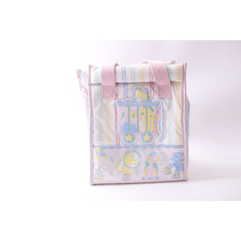 90s Circus Pastel 80s Baby Boom, Baby Bag, Plastic, Vinyl, Handbag, Tote,